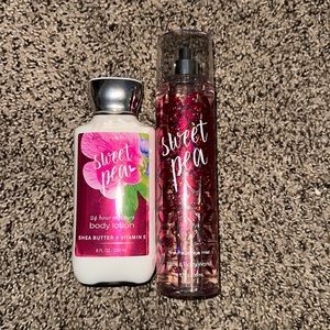 Sweet Pea Bath & Body Works Fragrance Mist & Body Lotion